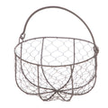 Mainstays Chicken Wire Storage Basket - Brown, Moveable Handle, 4.5 In H - Single