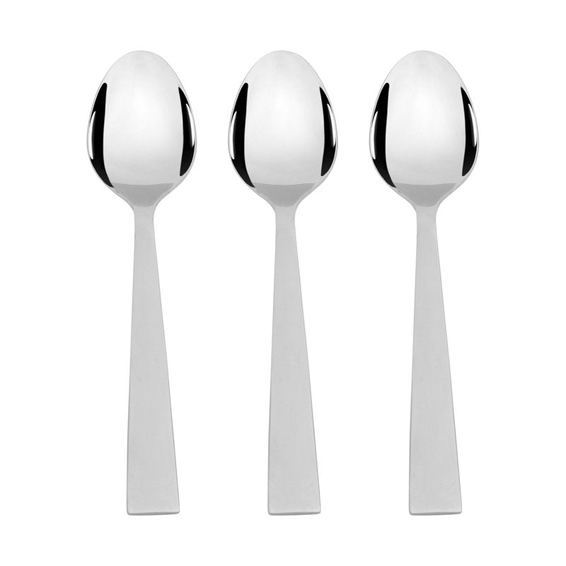 Chiazza Stainless Steel Teaspoons - 3 Piece Set - Silver