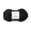 Black Chunky Chenille Yarn - 31.7 Yards, Super Bulky, 100% Polyester