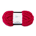 Super Bulky Chenille Yarn - Fuchsia Flame, 31.7 Yards, Soft Polyester