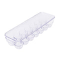Clear Plastic Egg Holder for Refrigerator - Holds 14 Eggs, Single