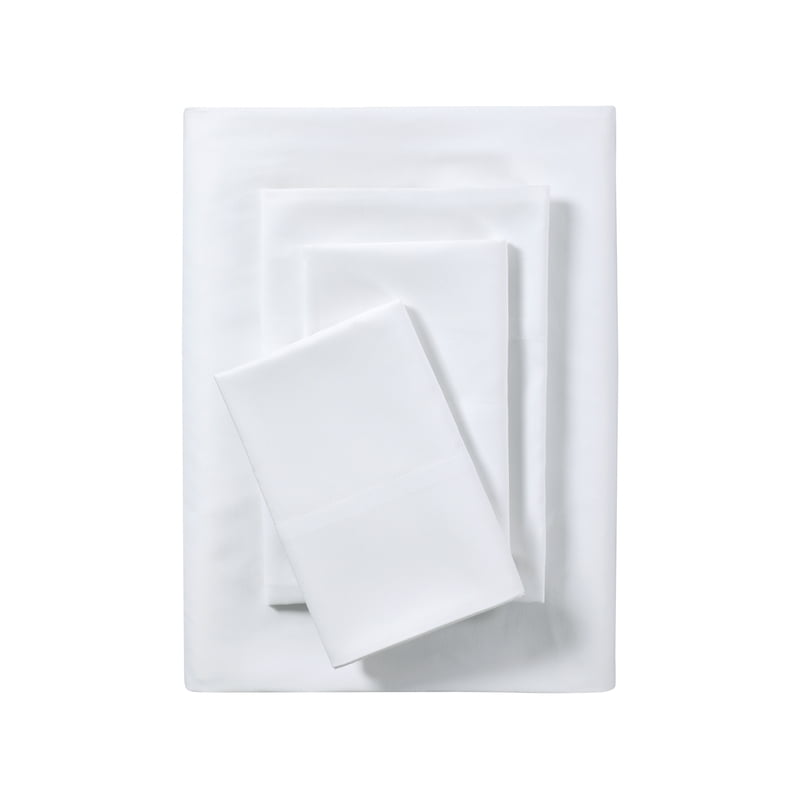 Mainstays Comfort Chill Microfiber Bed Sheet Set - King, Arctic White, 4 Piece