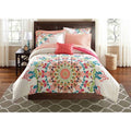 Full Coral Medallion 8-Piece Bed-in-a-Bag Comforter Set with Sheets
