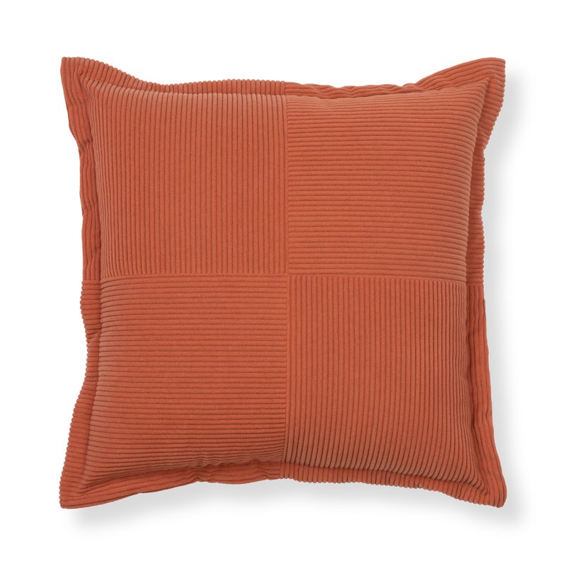Brown 18x18 Inch Corduroy Velvet Decorative Throw Pillow - Mainstays