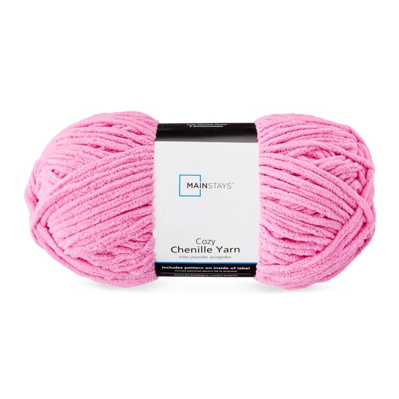 Petal Pop Cozy Chenille Yarn - 220 Yards, Aurora Pink, Bulky, 100% Polyester