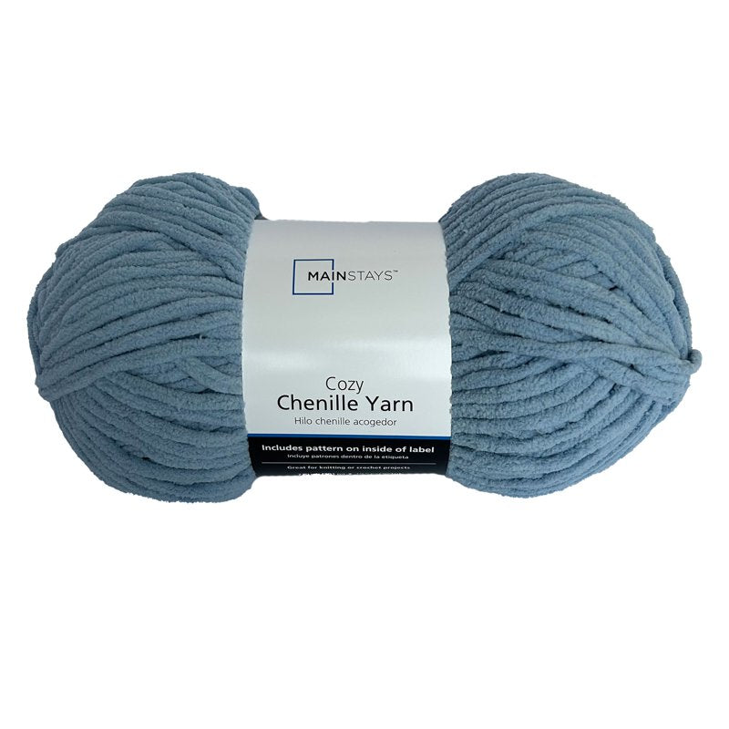 Faded Denim Cozy Chenille Yarn - Super Bulky, 220 yd, 100% Polyester