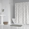 Shower Curtain - Damask Multi Color Printed, 72 x 72 Inches - Curtain Variation