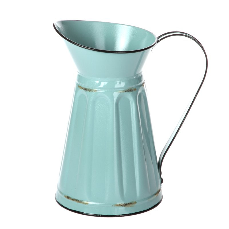 Dark Mint Metal Decorative Pitcher - Single