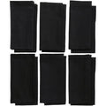 Easy Care Fabric Napkin Set of 12 - Rich Black