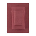 Cotton Rich Jersey Twin-XL Bed Sheet Set - Red Sedona, 3 Pieces