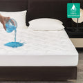 King Waterproof Mattress Pad with Extra Thick Quilted Microfiber Cover - Stayz N Place Skirt