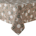 Floral Brown Tablecloth - 60" x 84" Hydrangea Design
