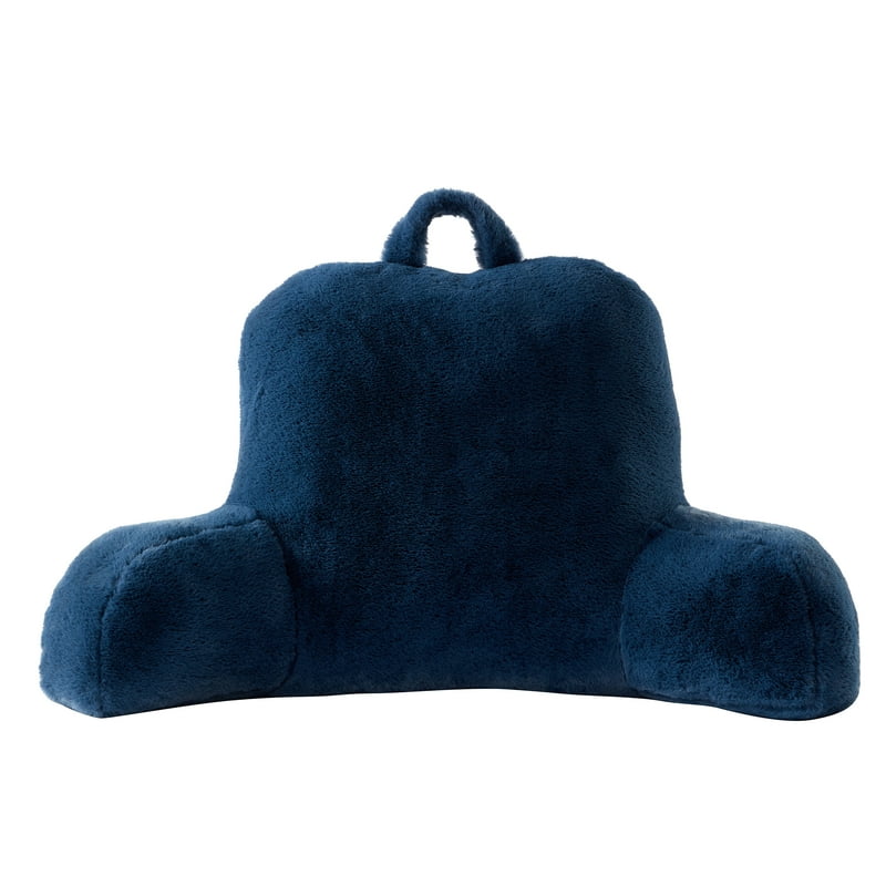 Mainstays Faux Fur Plush Backrest Pillow - Indigo, Specialty Size