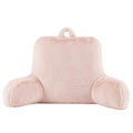 Mainstays Faux Fur Plush Bed Rest Pillow - Peach Pink, 18.5 x 32.5 in