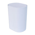 2 Gallon Flip Top Plastic Wastebasket - White