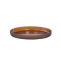 Fluted Bathroom Trinket Tray - Brown Plastic Organizer