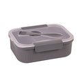 42oz Bento Container - Rectangle, Gray - 2 Pack with Utensil