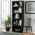 5-Shelf Bookcase with Adjustable Shelves - Multiple Colors Available