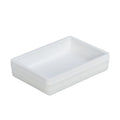 Single Frosted White Plastic Soap Dish - Compact Bathroom & Kitchen Organizer