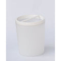 White Plastic Toothbrush Holder - Single, Frosted Bath Organizer