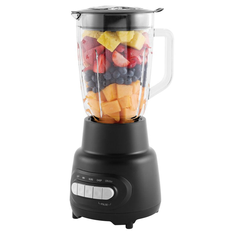 5-Speed Glass Blender with 48 Oz Jar - 500W Ice-Crushing Kitchen Appliance