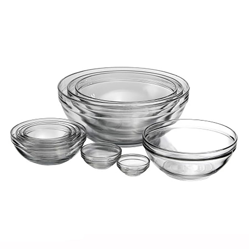 Versatile Glass Mixing Bowls Set - 10 Piece with Nesting Design
