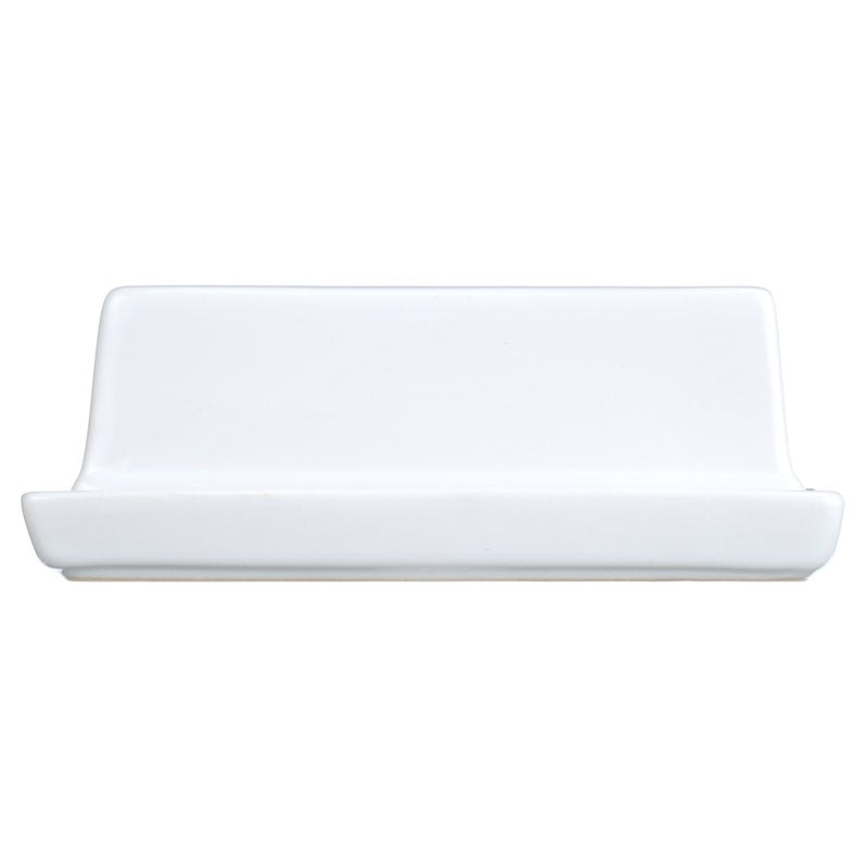 Ceramic Butter Dish with Lid - White Stoneware for Kitchen