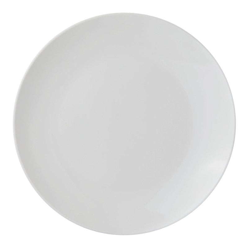 Glazed White Round Stoneware Dinner Plate - 10.3 in Off White