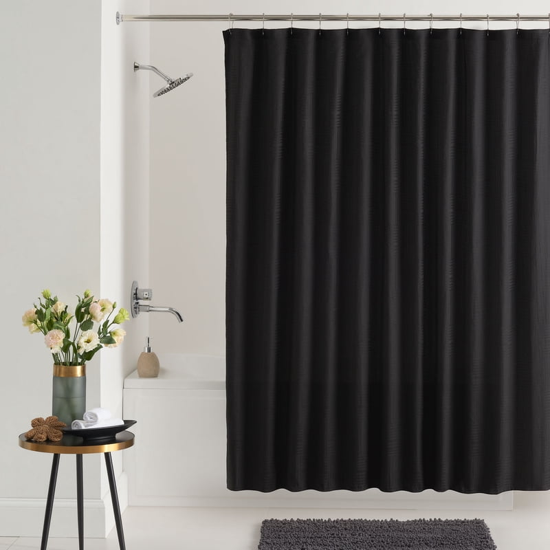 Shower Curtain - Black Mosaic Polyester 72x72 Inches - Bathroom Decor - Variation of THIS Listing