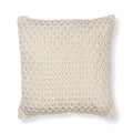 Ivory Honeycomb Throw Pillow - 18x18 Inch Decorative Cushion for Sofa & Bed
