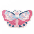 Kids Butterfly Bath Rug - 34 x 20 Inches, Soft Cotton, Non-Slip Backing
