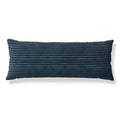 Kids Body Pillow with Removable Plush Ribbed Corduroy Cover - Dark Blue, 48 x 20 Inches