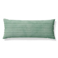Kids Body Pillow with Removable Plush Ribbed Corduroy Cover - Light Green, 48x20 inches