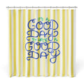 Mainstays Kids Good Day Fabric Shower Curtain with 12 Hooks Set - Multicolor Geo Design, 72x72 Inches