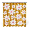 Kids Daisy Fabric Shower Curtain with Hooks Set - 72x72 Inches - Multicolor Geo Pattern