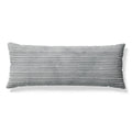 Kids Body Pillow with Removable Plush Ribbed Cover - Gray, 48x20 in