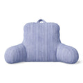 Kids Backrest Pillow with Ribbed Corduroy Plush - Light Purple, 33 x 13 x 25 in - Supportive Reading & Lounge Cushion