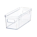 Small Clear Plastic Pantry Organizer Bin with Handles - 12x4.5x4 Inches