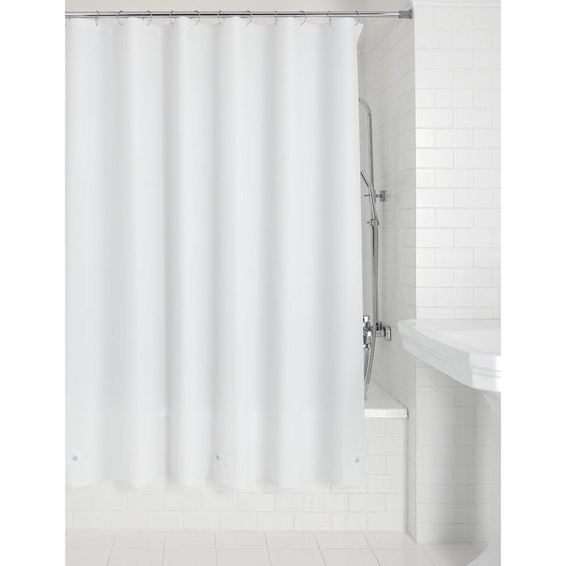 Lightweight PEVA Shower Curtain Liner - 70x71 Inches, White - Single Variation