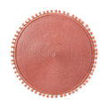 Pom Pom Place Mat - Canyon Red, 15 Inch Round