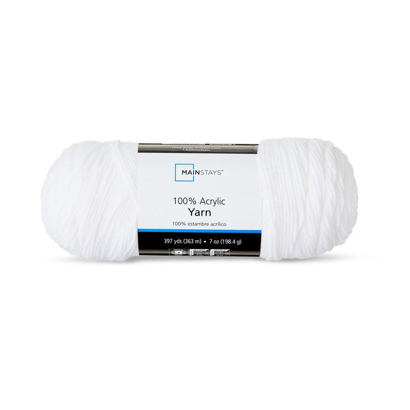 White Acrylic Yarn Medium 4 Weight - 7 oz, 397 Yards for Knitting & Crochet - Variation of THIS listing