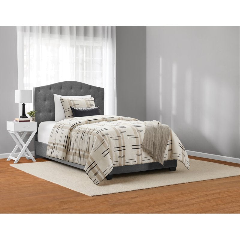 Mainstays Modern Dash Comforter Set Twin/Twin XL Tan Black Variation of This Listing