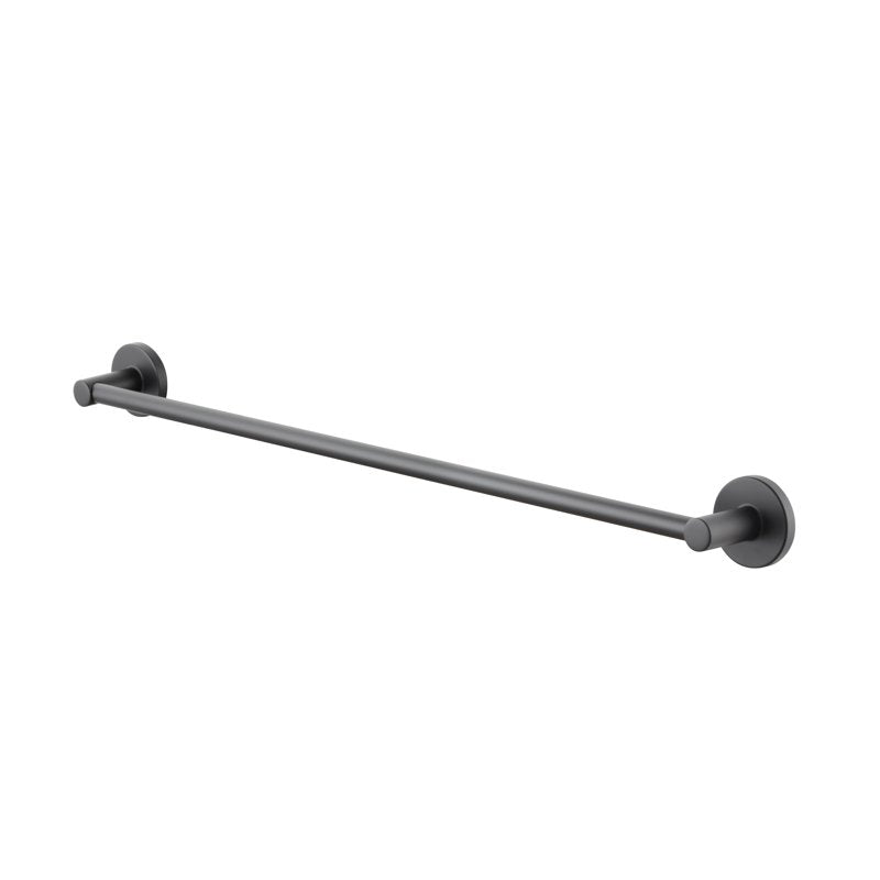 Mainstays Modern Round 24-Inch Towel Bar - Matte Black, Rust-Resistant Bathroom Accessory - Variation of Black
