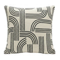 Neutral Geometric Throw Pillow 18x18 Inches - Decorative Couch Pillow