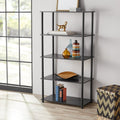 No Tools 5-Shelf Bookcase - Open Storage, Modern Design