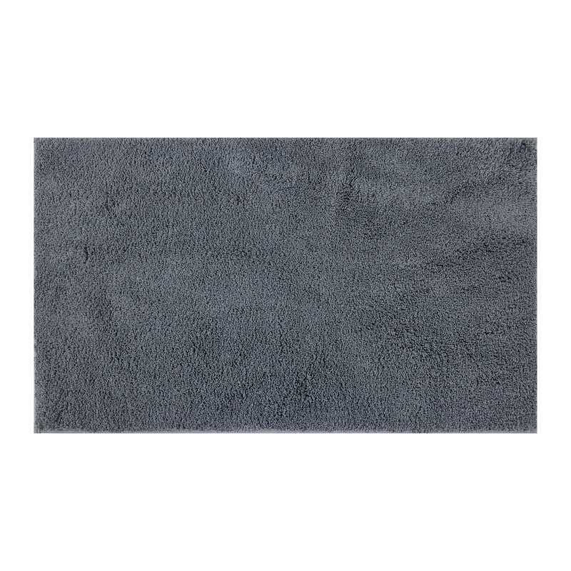 Mainstays Recycled Polyester Bath Rug - Grey, 20 x 34 Inches - Non-Slip, Machine Washable