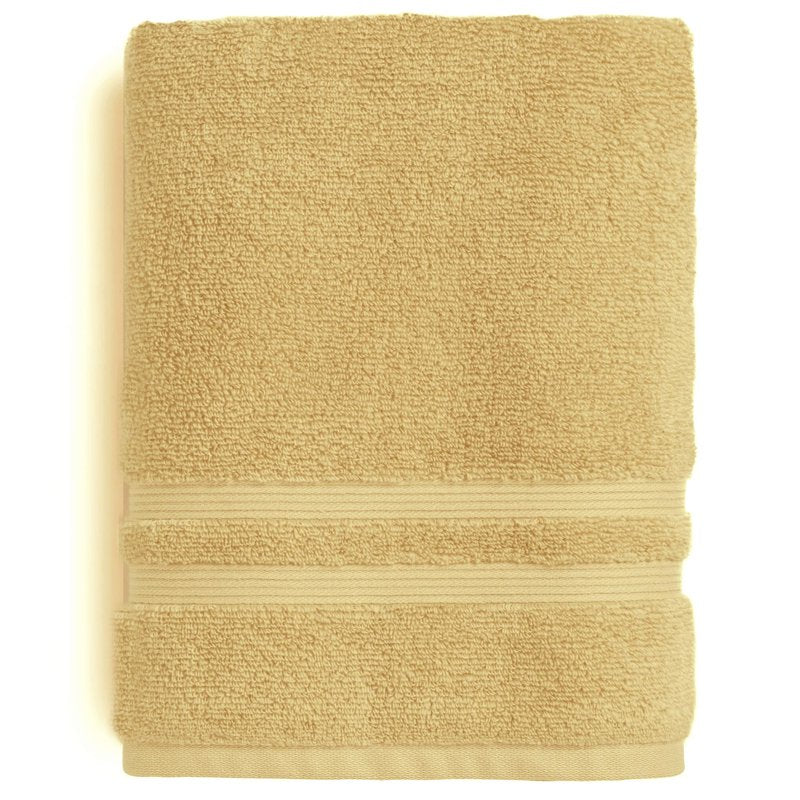 Yellow Cotton-Rich Bath Sheet 62x30 Inches - Quick-Dry & Oversized
