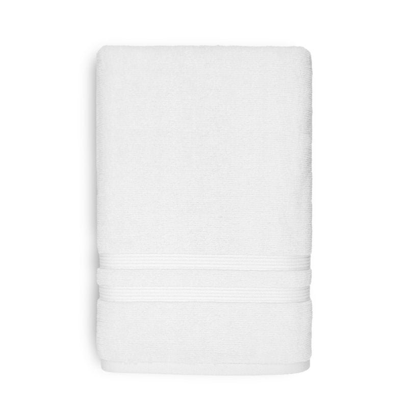 White Cotton Bath Towel - Quick Dry, Fade Resistant, 54x30 Inches, Mainstays