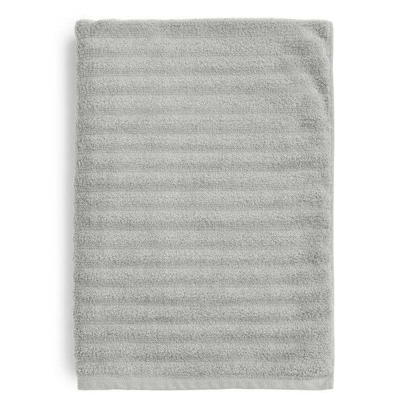 Mainstays Performance Textured Bath Sheet - Soft Silver, 62 x 30 Inches, Quick Dry
