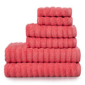 Mainstays Island Coral Performance Textured Bath Towel Set - 6 Pieces